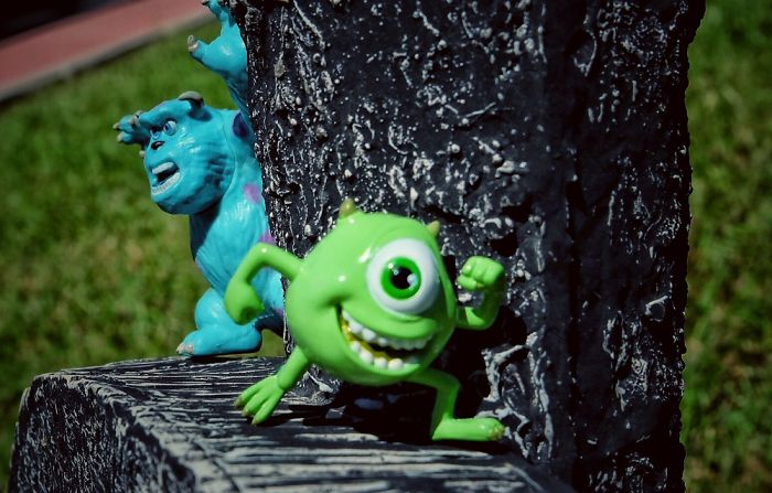 Sullivan Chasing After Mike In Human World