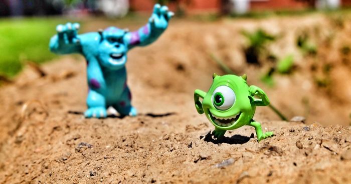 Sullivan Chasing After Mike In Human World