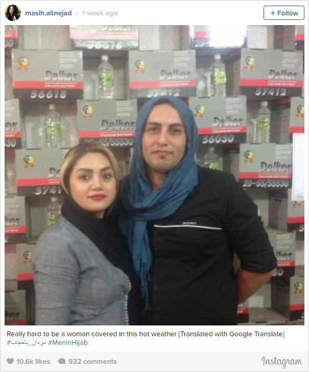Iranian Men Wear Hijab To Fight For Women’s Rights In Iran