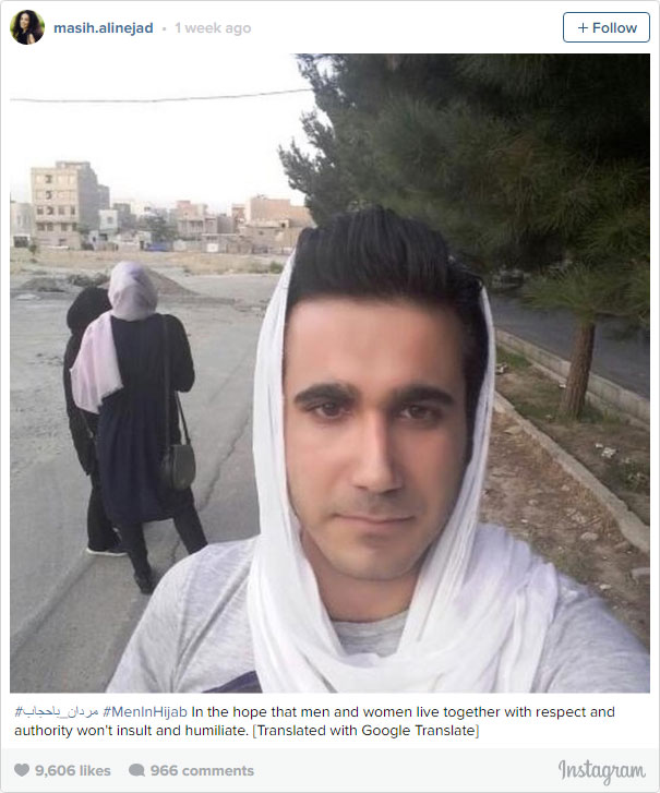 Iranian Men Wear Hijab To Fight For Women’s Rights In Iran
