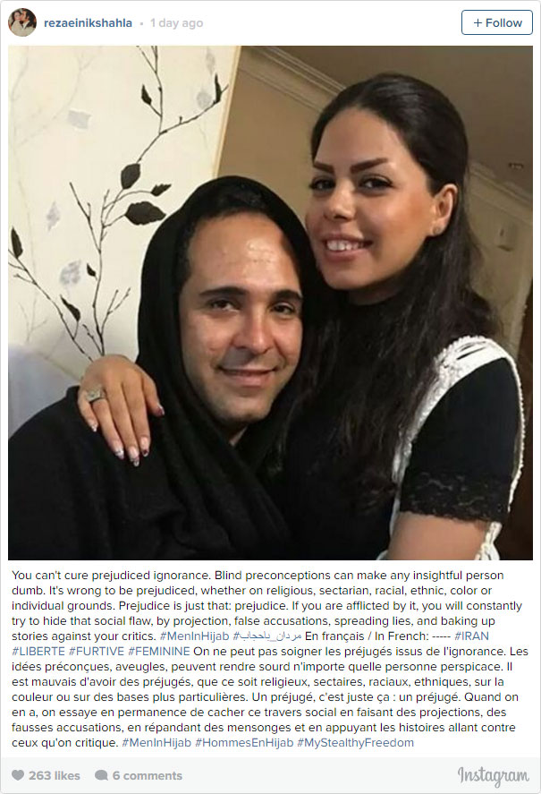 Iranian Men Wear Hijab To Fight For Women’s Rights In Iran