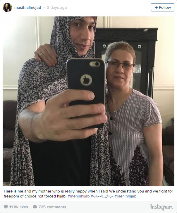 Iranian Men Wear Hijab To Fight For Women’s Rights In Iran