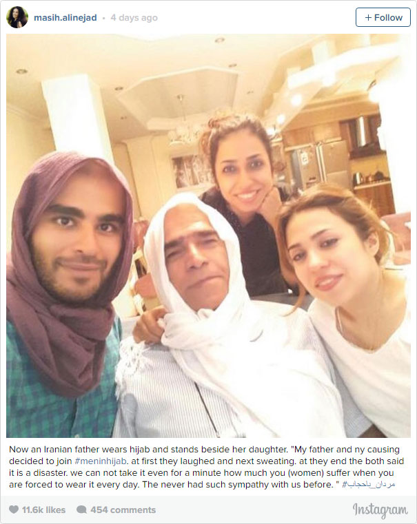 Iranian Men Wear Hijab To Fight For Women’s Rights In Iran