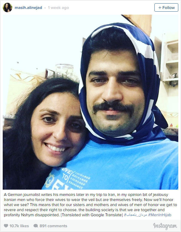 Iranian Men Wear Hijab To Fight For Women’s Rights In Iran