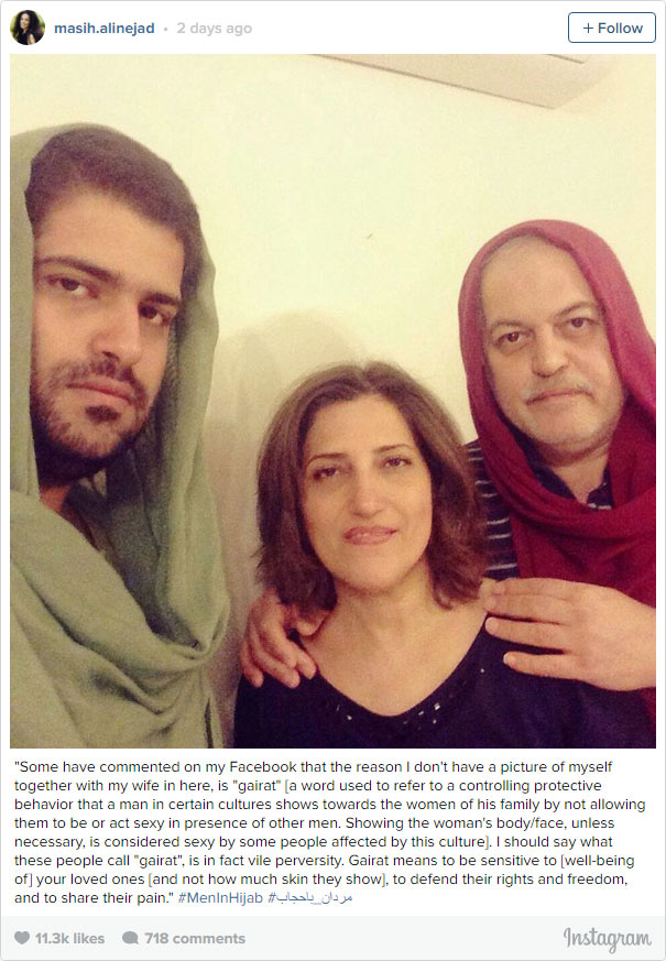 Iranian Men Wear Hijab To Fight For Women’s Rights In Iran