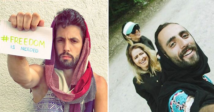 Iranian Men Wear Hijab To Fight For Women’s Rights In Iran