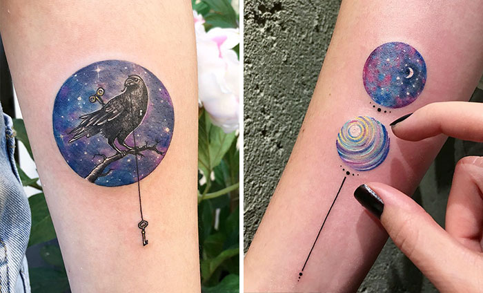 Miniature Circle Tattoos By Turkish Artist Eva Krbdk