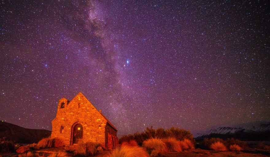 Capturing The Milky Way At The Church Of The Good Shepherd, Lake Tekapo.