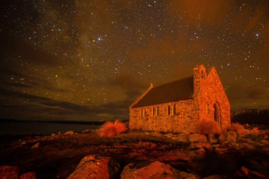 Capturing The Milky Way At The Church Of The Good Shepherd, Lake Tekapo.