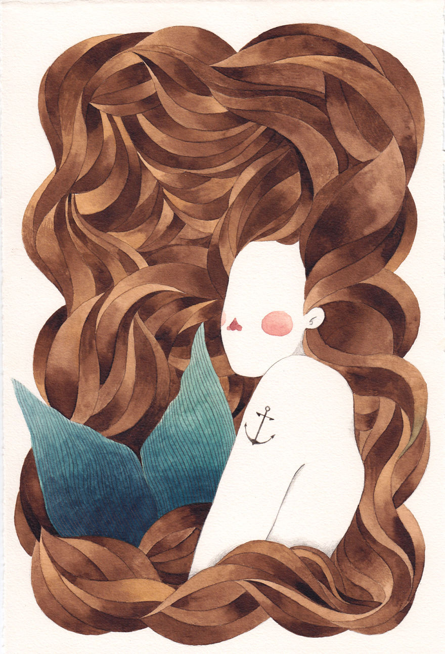 My Case Has 11 Different Watercolor Blues