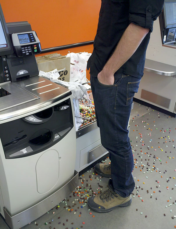 Boyfriend Bought 8 Lbs Of Jellly Bellies. Then The Bag Broke. This Was The Result. Oops