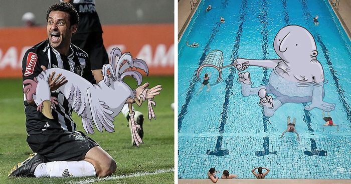 Illustrator Adds Funny Cartoons To Strangers’ Instagram Photos (Part 3)