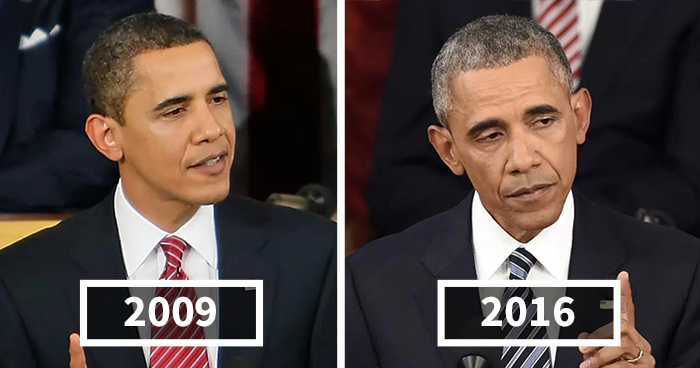 Side Effects Of Presidency Shown In Before And After Pictures Of 10 U.S. Presidents