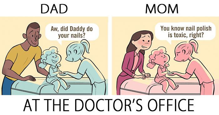 5 Comics That Reveal How Differently Dads And Moms Are Viewed In Public
