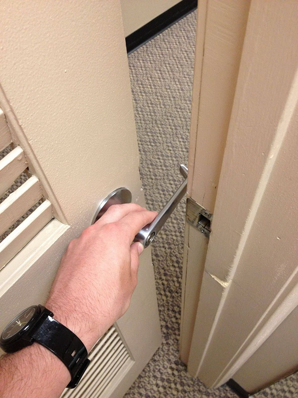 Door handle misalignment example of job failure.