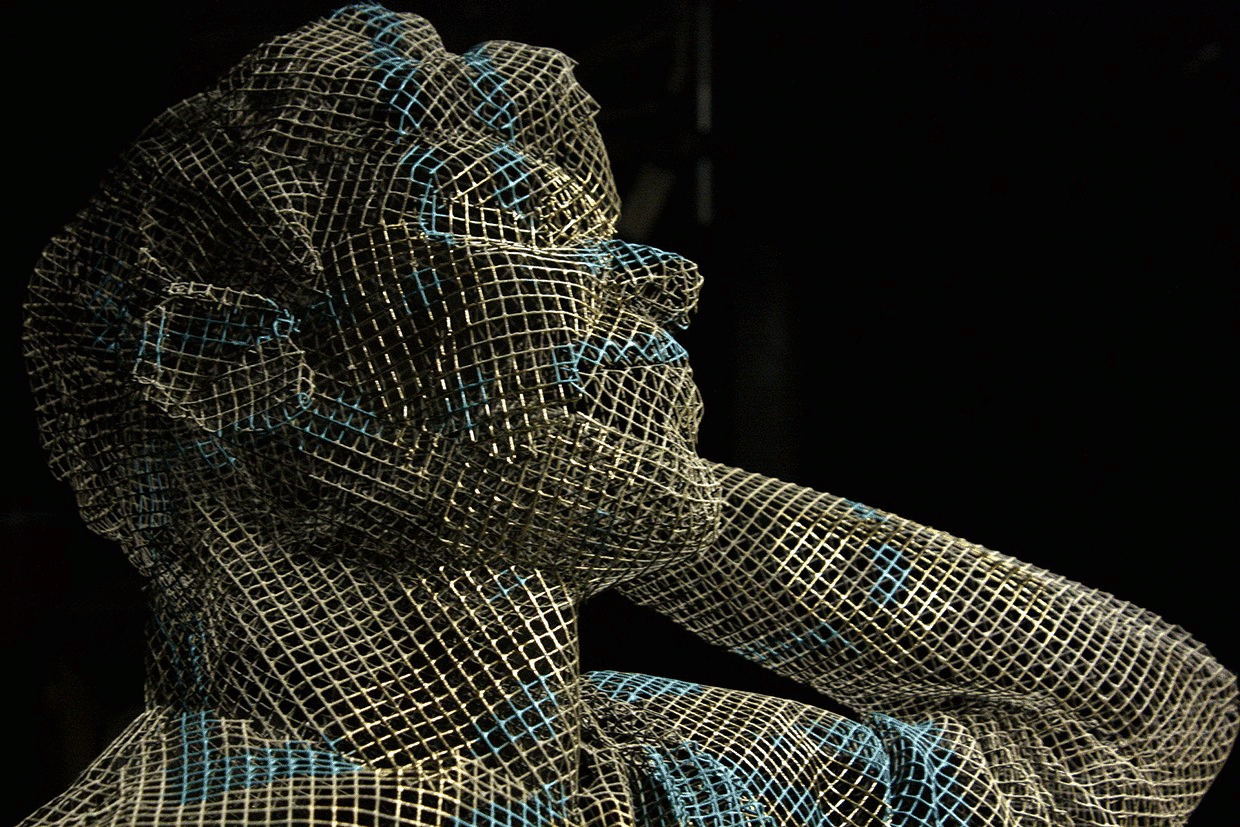 Chicken Wire Sculptures Of People Frozen In Time