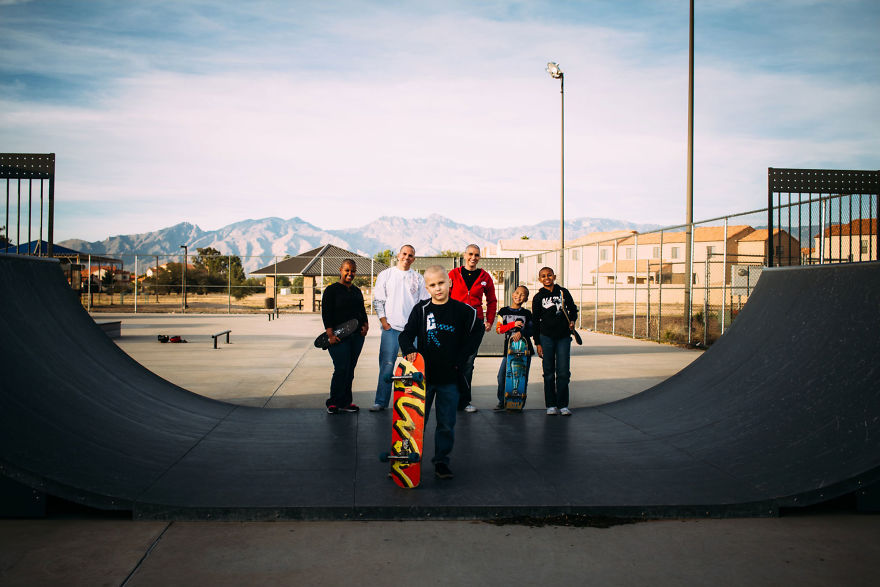 Noah Is Currently In Treatment For Leukemia. His Whole Family Shaved Their Heads When He Lost His Hair