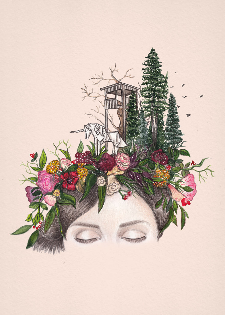 I Explore The Line Between Beautiful And Disturbing In My Drawings