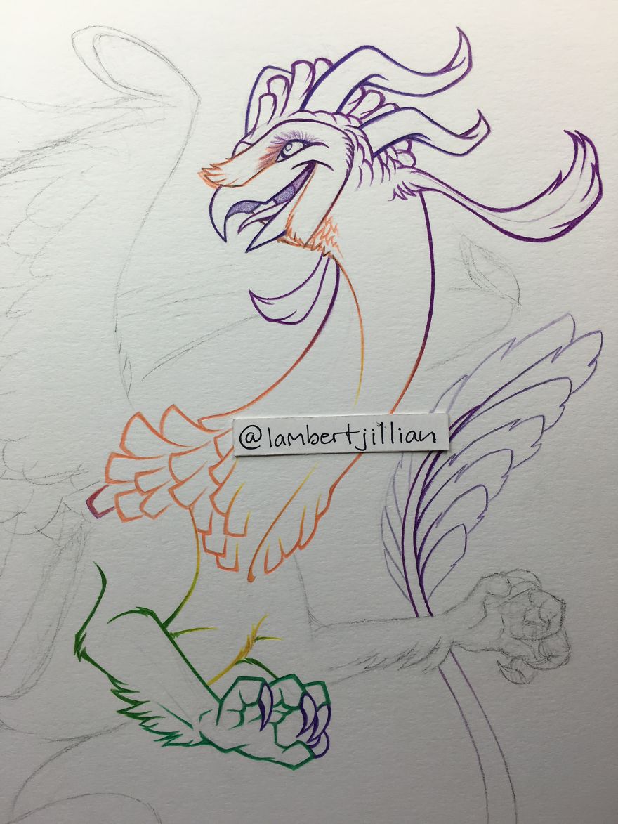 I Spent 32 Hours Creating A Colored Pencil Barn Owl Dragon Inspired By Oaxacan Woodcarvings I Spent 32 Hours Creating A Colored Pencil Barn Owl Dragon Inspired By Oaxacan Woodcarvings