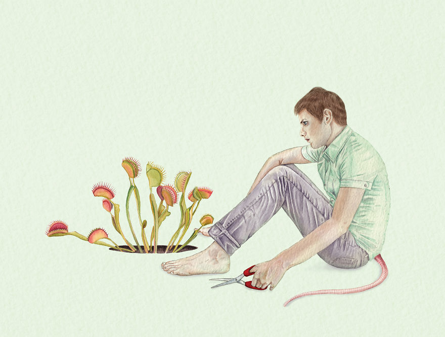 I Explore The Line Between Beautiful And Disturbing In My Drawings