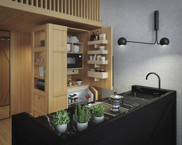 Luxurious And Contemporary 33sqm Mezzanine Apartment In London Luxurious And Contemporary 33sqm Mezzanine Apartment In London