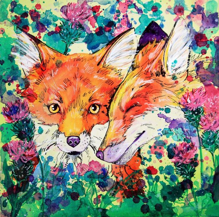I Paint Colourful Animal Portraits With A Twist