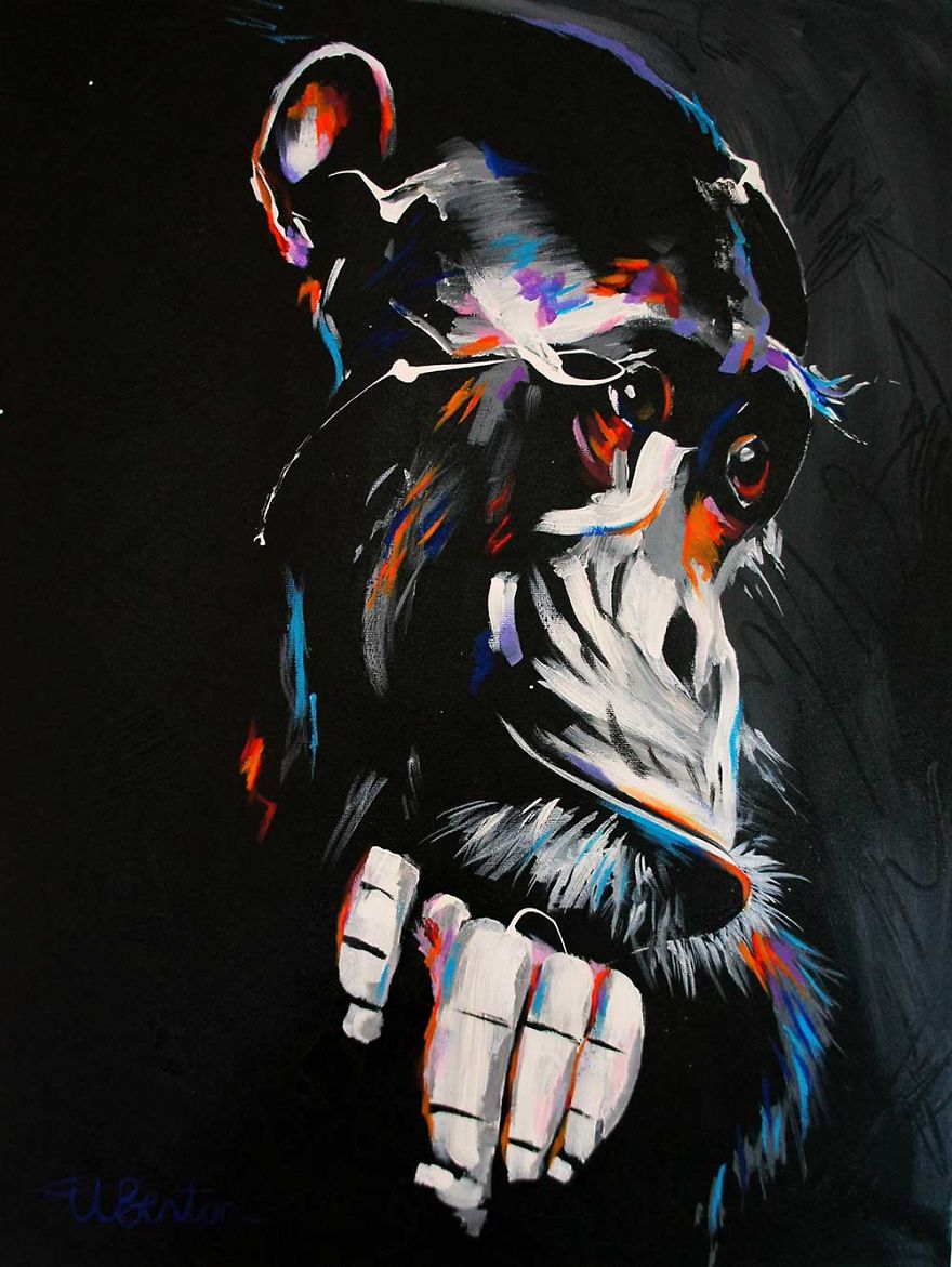 I Layer Up Colors Without Much Planning To Create These Vibrant Portraits Of Animals And People