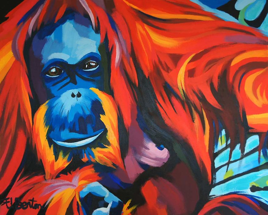 I Layer Up Colors Without Much Planning To Create These Vibrant Portraits Of Animals And People I Layer Up Colors Without Much Planning To Create These Vibrant Portraits Of Animals And People