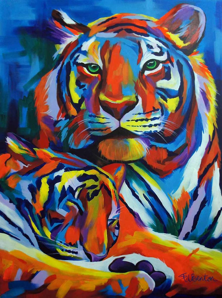 I Layer Up Colors Without Much Planning To Create These Vibrant Portraits Of Animals And People I Layer Up Colors Without Much Planning To Create These Vibrant Portraits Of Animals And People