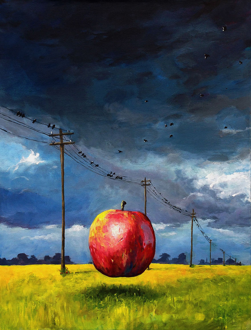 I Paint Astronauts, Flying Fruits And Bus Stops Set In The Danish Wilderness