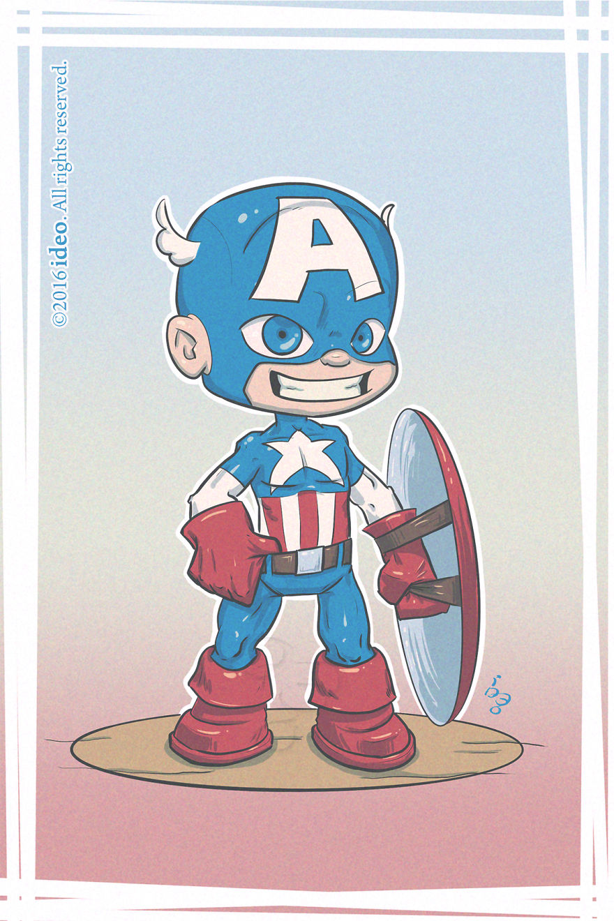 Chibi Captain America