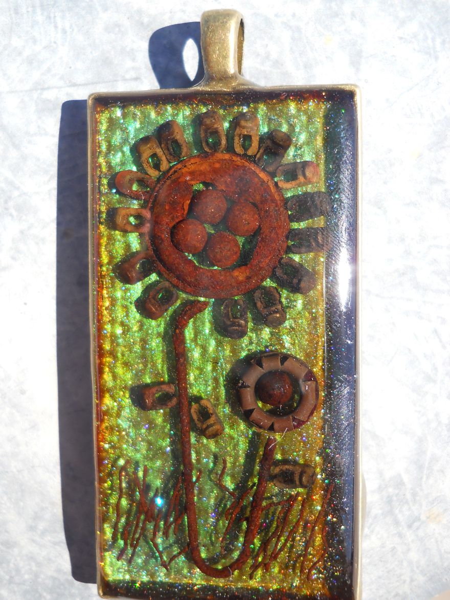 "Life After Discard," My Wife Takes Rusty Metal Bits And Trash From The Desert And Makes Upcycled Happy Jewelry