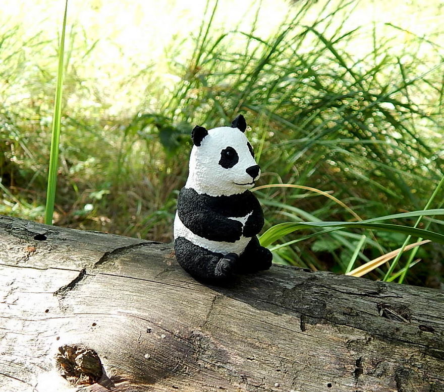 I Made This Panda Bear Figurine Out Of Clay