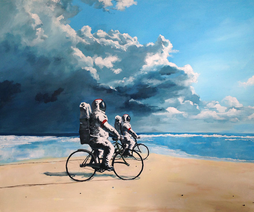 I Paint Astronauts, Flying Fruits And Bus Stops Set In The Danish Wilderness