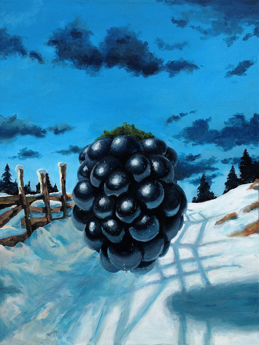 I Paint Astronauts, Flying Fruits And Bus Stops Set In The Danish Wilderness