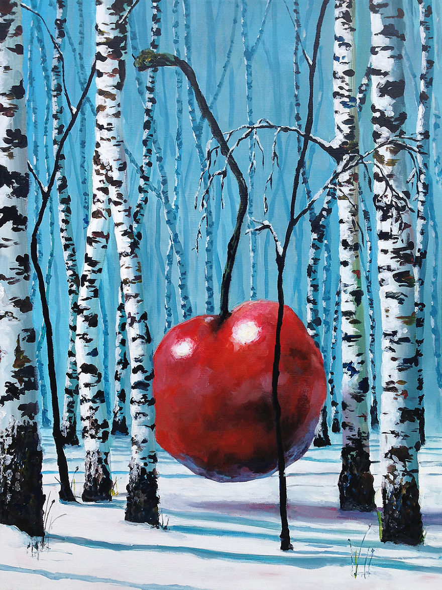 I Paint Astronauts, Flying Fruits And Bus Stops Set In The Danish Wilderness