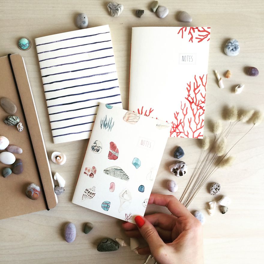 I Create Watercolor Patterns And Turn Them Into Handmade Stationery Goods I Create Watercolor Patterns And Turn Them Into Handmade Stationery Goods