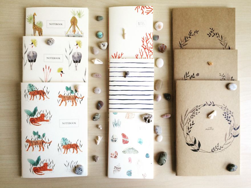 I Create Watercolor Patterns And Turn Them Into Handmade Stationery Goods I Create Watercolor Patterns And Turn Them Into Handmade Stationery Goods