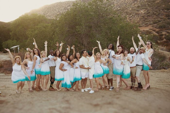 How About Dip Dyed "bridesmaid" Dresses!