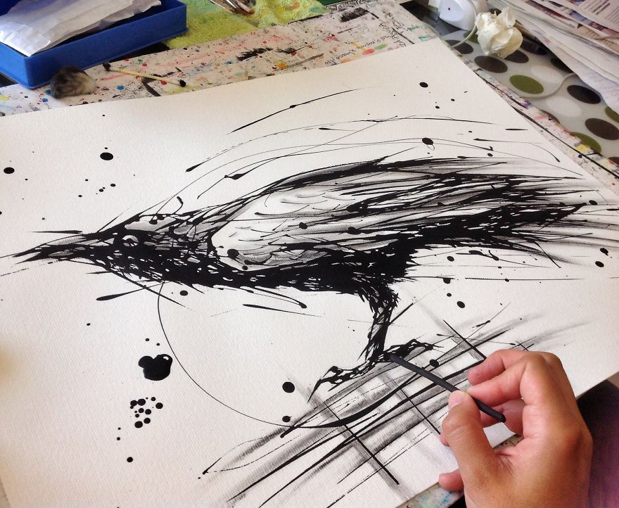 Mixing Abstract With Realistic In Drip Painting Mixing Abstract With Realistic In Drip Painting