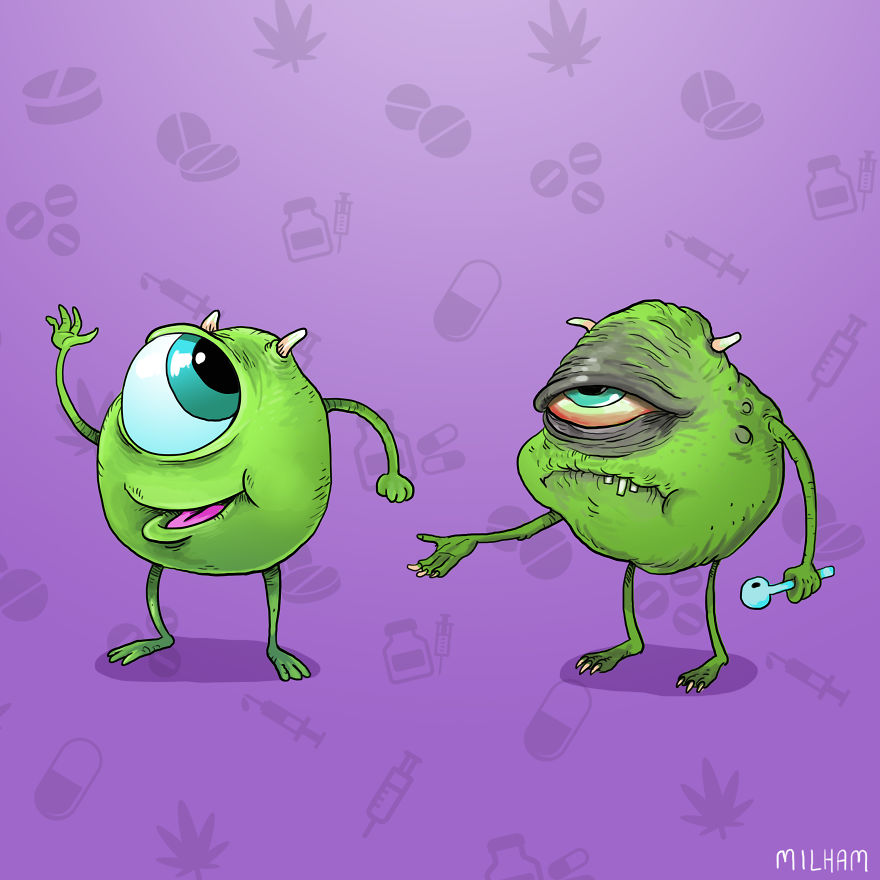 Mike Wazowski After Years Of Crack