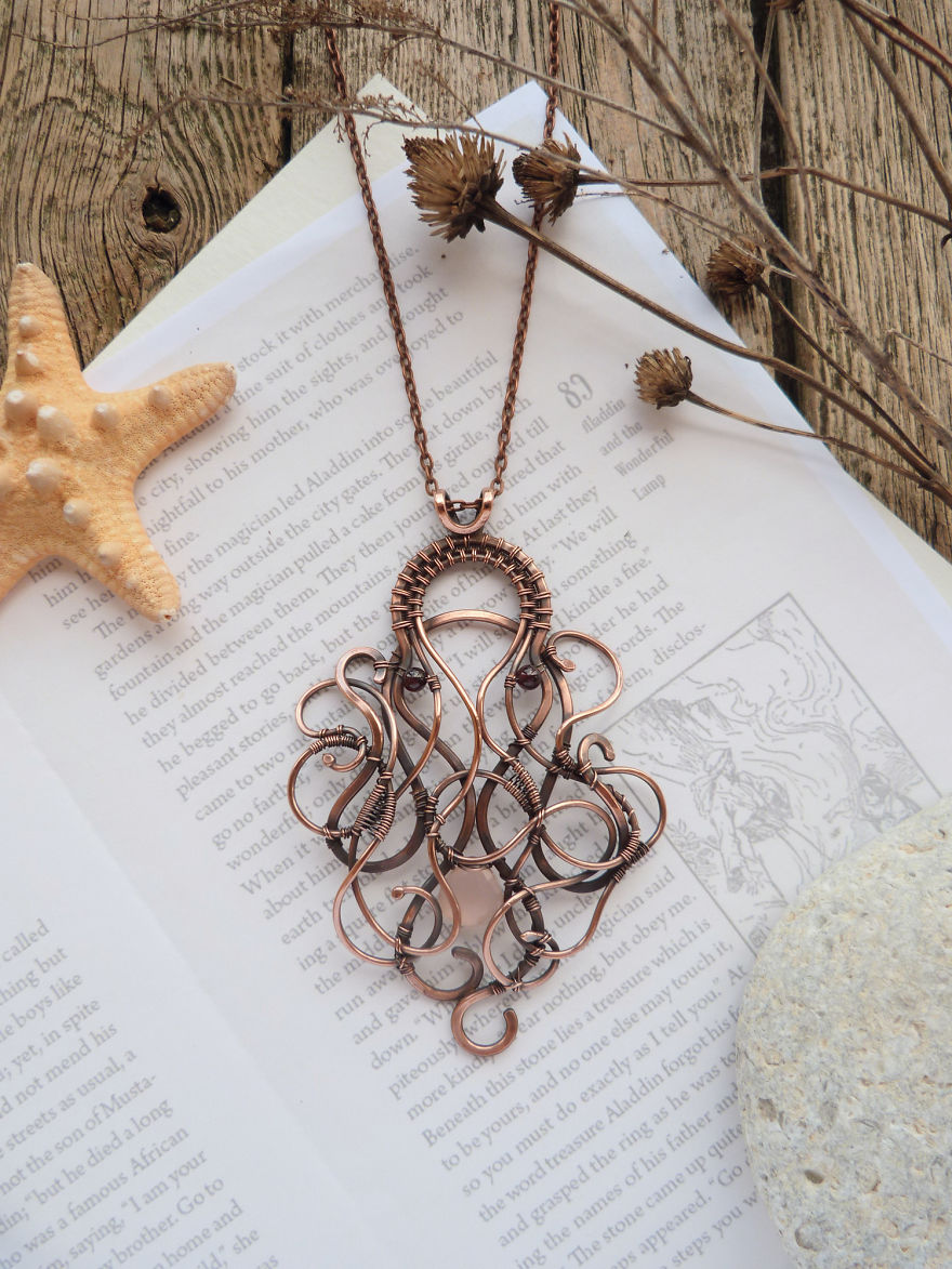 Nature And Wire - My Love. Unique Wire Wrapped Jewelry Was Inspired By Nature.