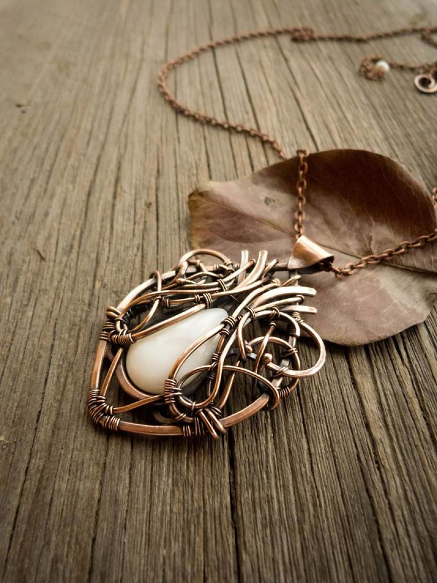 Nature And Wire - My Love. Unique Wire Wrapped Jewelry Was Inspired By Nature.