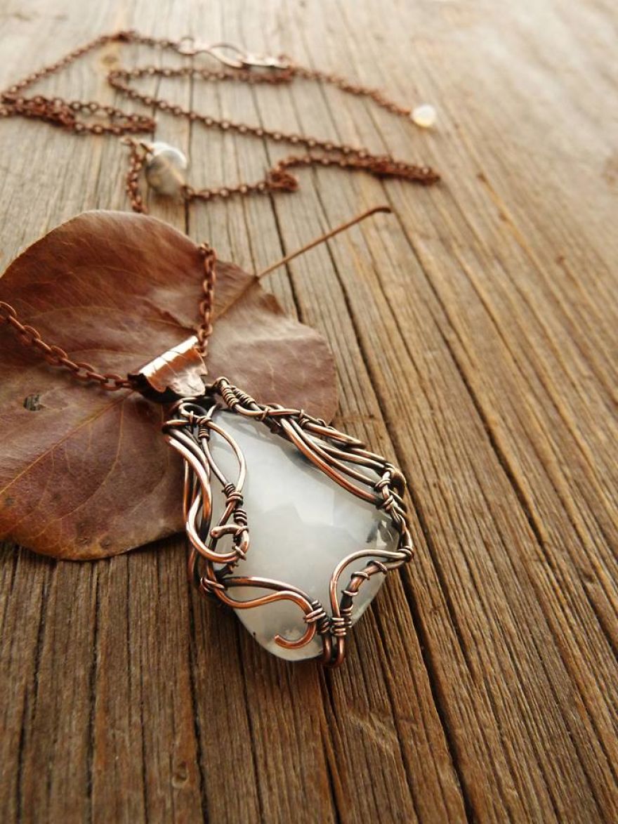 Nature And Wire - My Love. Unique Wire Wrapped Jewelry Was Inspired By Nature.