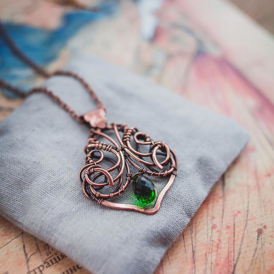 Nature And Wire - My Love. Unique Wire Wrapped Jewelry Was Inspired By Nature.