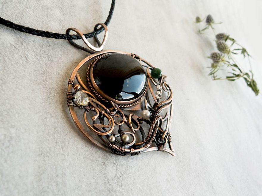 Nature And Wire - My Love. Unique Wire Wrapped Jewelry Was Inspired By Nature.