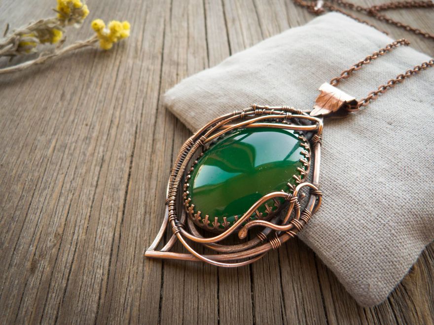 Nature And Wire - My Love. Unique Wire Wrapped Jewelry Was Inspired By Nature.