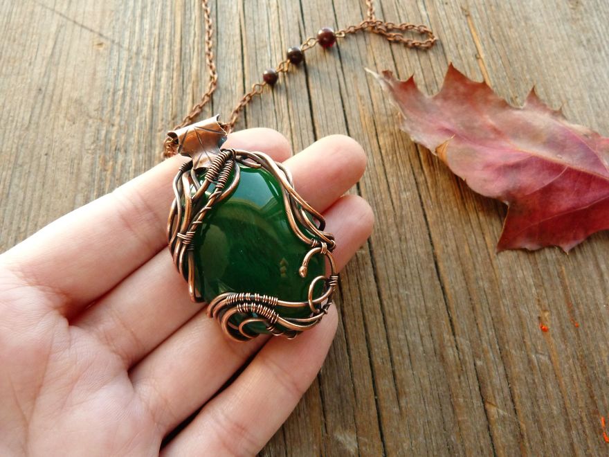 Nature And Wire - My Love. Unique Wire Wrapped Jewelry Was Inspired By Nature.