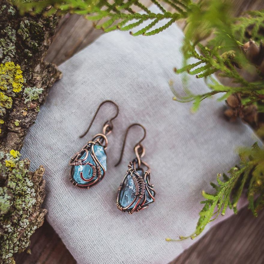 Nature And Wire - My Love. Unique Wire Wrapped Jewelry Was Inspired By Nature.