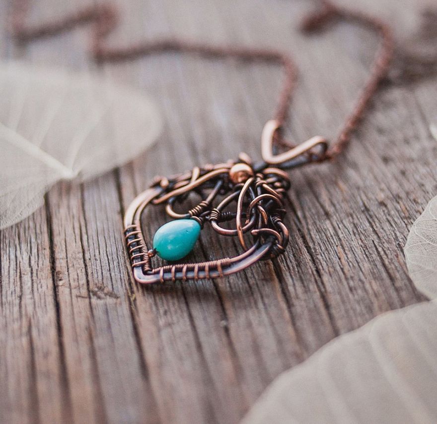 Nature And Wire - My Love. Unique Wire Wrapped Jewelry Was Inspired By Nature.